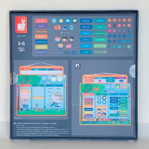 Agenda Magnetique Une Belle Journee - En Bois New Sealed For Age 3+ - Picture 11 of 16